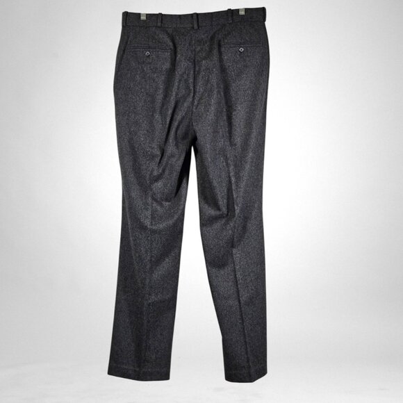 Polo by Ralph Lauren Size 34/32 Men's Dress Pants Wool Flannel Dark Gray - Picture 3 of 8